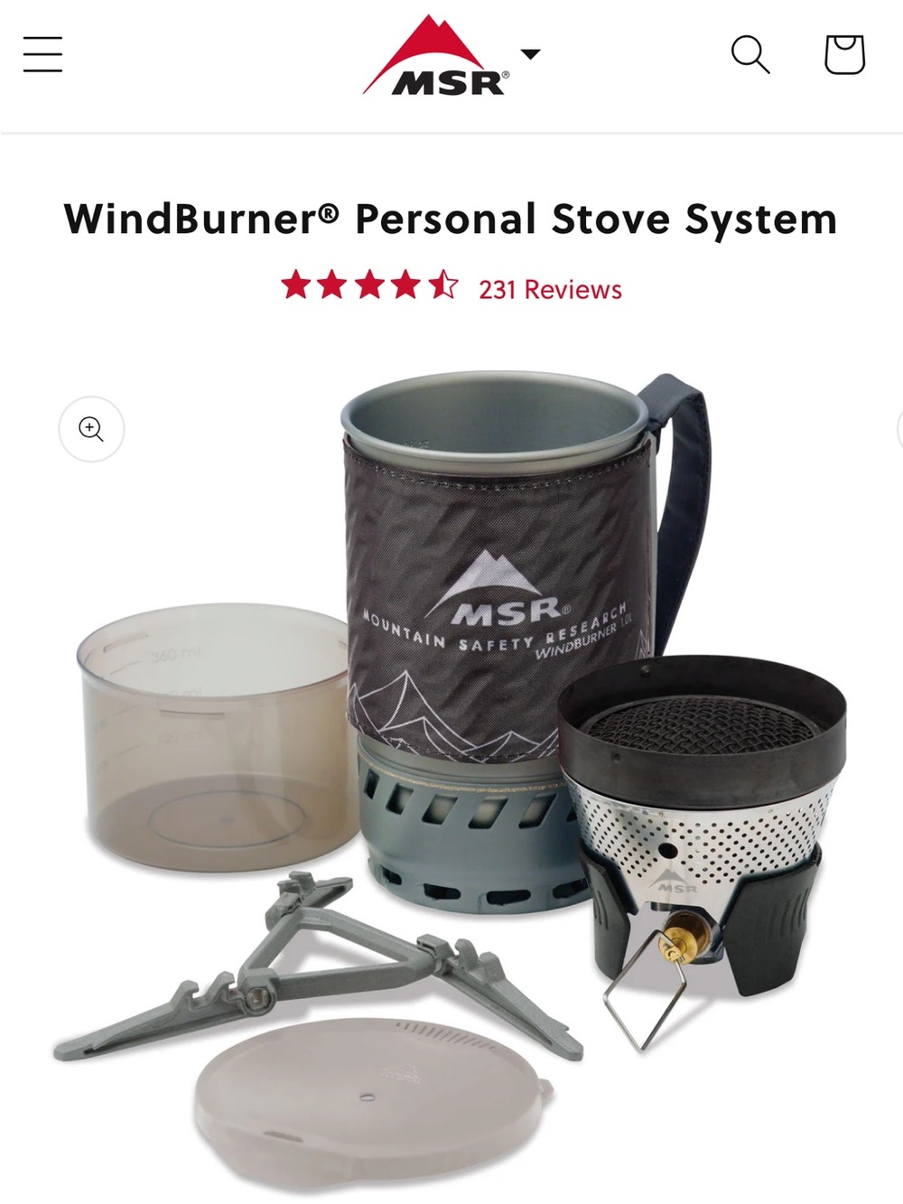 MSR Windburner Personal Stove System 1.0L